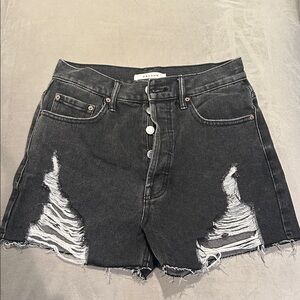 Pacsun Ultra Highrise Vintage Shorts Black Denim